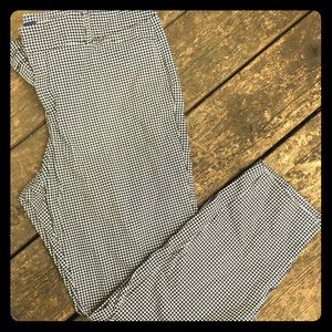 Black and White Gingham Checkered Dress Pants